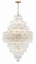  ADD-319-AG-CL - Addis 20 Light Aged Brass Chandelier