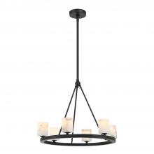  ARA-10264-MK-ST - Aragon 6 Light LED Matte Black Chandelier