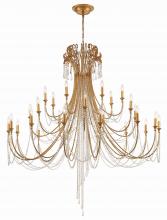  ARC-1929-GA-CL-MWP - Arcadia 28 Light Antique Gold Chandelier