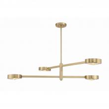  ORS-734-MG - Orson 4 Light Modern Gold Linear Chandelier