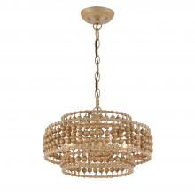  SIL-B6003-BS - Silas 4 Light Burnished Silver Mini Chandelier