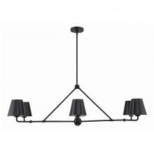  XAV-B9306-MK - Xavier 6 Light Matte Black Linear Chandelier