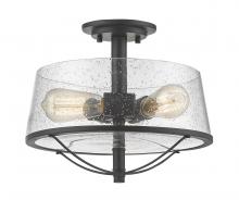  444SF-BRZ - 3 Light Semi Flush Mount