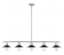  613-5L-BN+MB - 5 Light Linear Chandelier