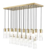  824P-23L-MGLD - 23 Light Linear Chandelier