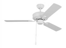  3LD48RZW - Linden 48'' traditional indoor matte white ceiling fan with reversible motor