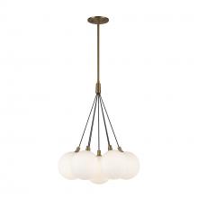  CH3117-BG/OP - Bolla 16-in Brushed Gold/Opal Glass LED Chandelier