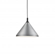  492814-BN/BK - Dorothy 14-in Brushed Nickel With Black Detail 1 Light Pendant