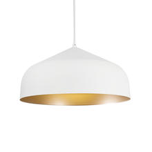  PD9117-WH/GD - Helena 17-in White/Gold LED Pendant