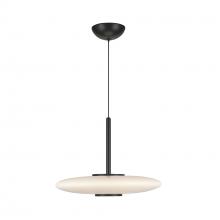  PD37018-BK/GO-3WCCT-UNV - Kyoto 17-in Black/Glossy Opal Glass LED Pendant