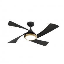 Casablanca Fan Company 52846 - Casablanca 52 in Vespucci ENERGY STAR® Matte BK Damp Rated Ceiling Fan w/ LED Lt Kit