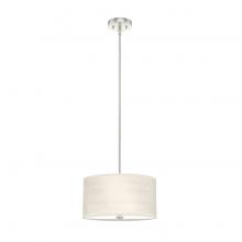  19380 - Hunter Solhaven Bleached Alder & Brushed Nickel with Painted Cased White Glass 3 LT Pendant