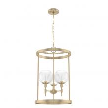  19749 - Hunter Xidane Alturas Gold with Clear Glass 3 Light Pendant Ceiling Light Fixture