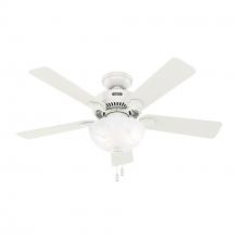  52778 - Hunter 44 inch Swanson ENERGY STAR® Fresh White Ceiling Fan with LED Light Kit and Pull Chain