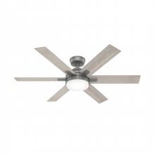  51878 - Hunter 52 inch Georgetown HunterExpress Matte Silver Ceiling Fan with LED LT Kit and Handheld Remote