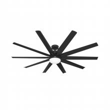  52618 - Hunter 72 inch Overton ENERGY STAR® Matte Black Damp Rated Ceiling Fan with LED Light Kit