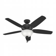  52386 - Hunter 52 inch Builder Matte Black Ceiling Fan with LED Light Kit and Pull Chain