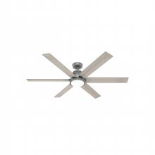  51883 - Hunter 60 inch Gravity Wi-Fi ENERGY STAR® Matte Silver Ceiling Fan with LED Light Kit