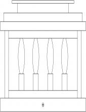 Arroyo Craftsman BOC-14AE-RC - 14" Bournemouth Column Mount