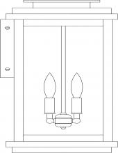  BOW-10RM-AB - 10" Bournemouth Wall Mount