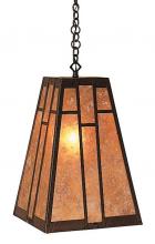 Arroyo Craftsman AH-12F-BK - 12" asheville hanging pendant