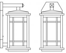 Arroyo Craftsman AVB-6WO-BK - 6" avenue wall bracket