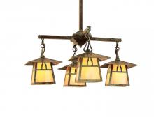  CCH-8/4BGW-VP - 8" carmel 4 light chandelier with bungalow overlay