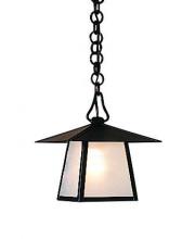 Arroyo Craftsman CH-8TOF-BZ - 8" carmel pendant with t-bar overlay