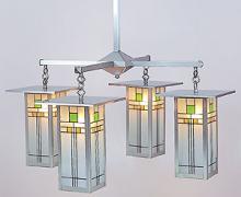  FCH-9L/4Y-MB - 9" franklin long body 4 light chandelier