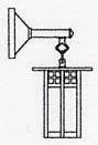  GB-6LSARM-MB - 6" glasgow long body wall mount with straight arm