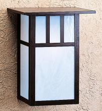 Arroyo Craftsman HS-12DTWO-BK - 12" huntington sconce with roof and double t-bar overlay