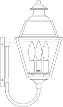  INB-8GRCS-RB - 8" inverness wall mount with glass roof