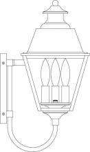  INB-8MRCS-RC - 8" inverness wall mount with metal roof