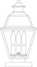  INC-8GRCLR-RB - 8" inverness column mount with glass roof