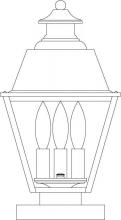  INC-8MRRM-RB - 8" inverness column mount with metal roof