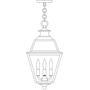  INH-10GRRM-P - 10" inverness pendant with glass roof