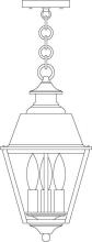  INH-8MRCS-VP - 8" inverness pendant with metal roof