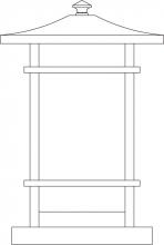 Arroyo Craftsman KAC-7TSF-S - 7" katsura column mount with toshi overlay