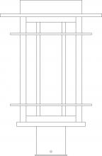 Arroyo Craftsman OPP-11OF-BZ - 11" oak park post mount