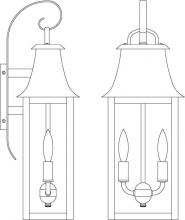  ORB-8CS-RC - 8" orpington wall mount