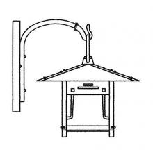  PDB-9GRC-MB - 9" pagoda wall bracket