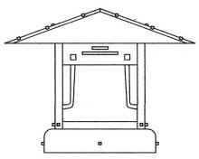  PDC-17GRC-P - 17" pagoda column mount