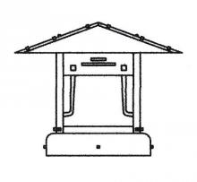 Arroyo Craftsman PDC-9GRC-VP - 9" pagoda column mount