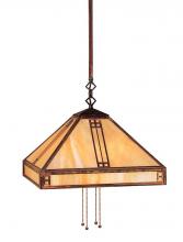 Arroyo Craftsman PSH-15GW-RC - 15" prairie stem hung pendant