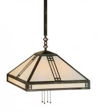 Arroyo Craftsman PSH-18RM-BK - 18" prairie stem hung pendant