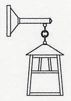 Arroyo Craftsman RB-8CR-BZ - 8" raymond wall mount