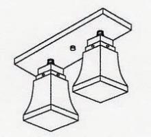  RCM-2-S - ruskin 2 light ceiling mount