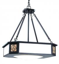 Arroyo Craftsman SCCH-21OF-BZ - 21" saint clair inverted chandelier