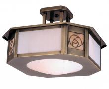 Arroyo Craftsman SCCM-15WO-BK - 15" saint clair inverted semi-flush ceiling mount