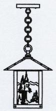 Arroyo Craftsman TRH-9MNCS-BK - 9" timber ridge pendant with mountain filigree